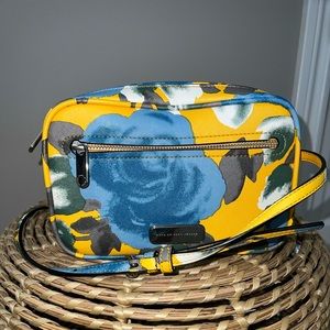 Marc Jacobs Blue Yellow Floral Print Crossbody